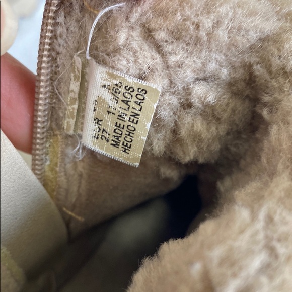 Zara Cozy Tan Shearling Boots Size 27 - Picture 6 of 12